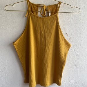 Active USA High Neck Ribbed Tank Size Large